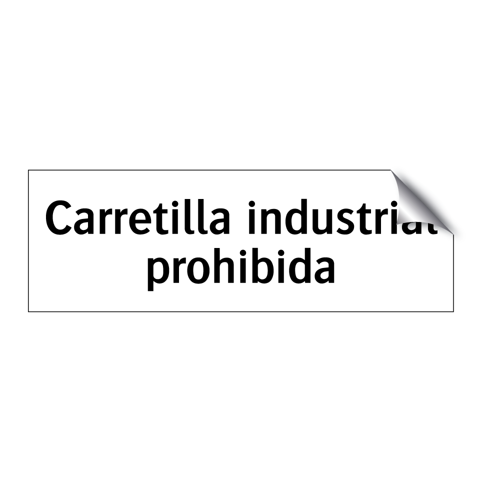 Carretilla industrial prohibida