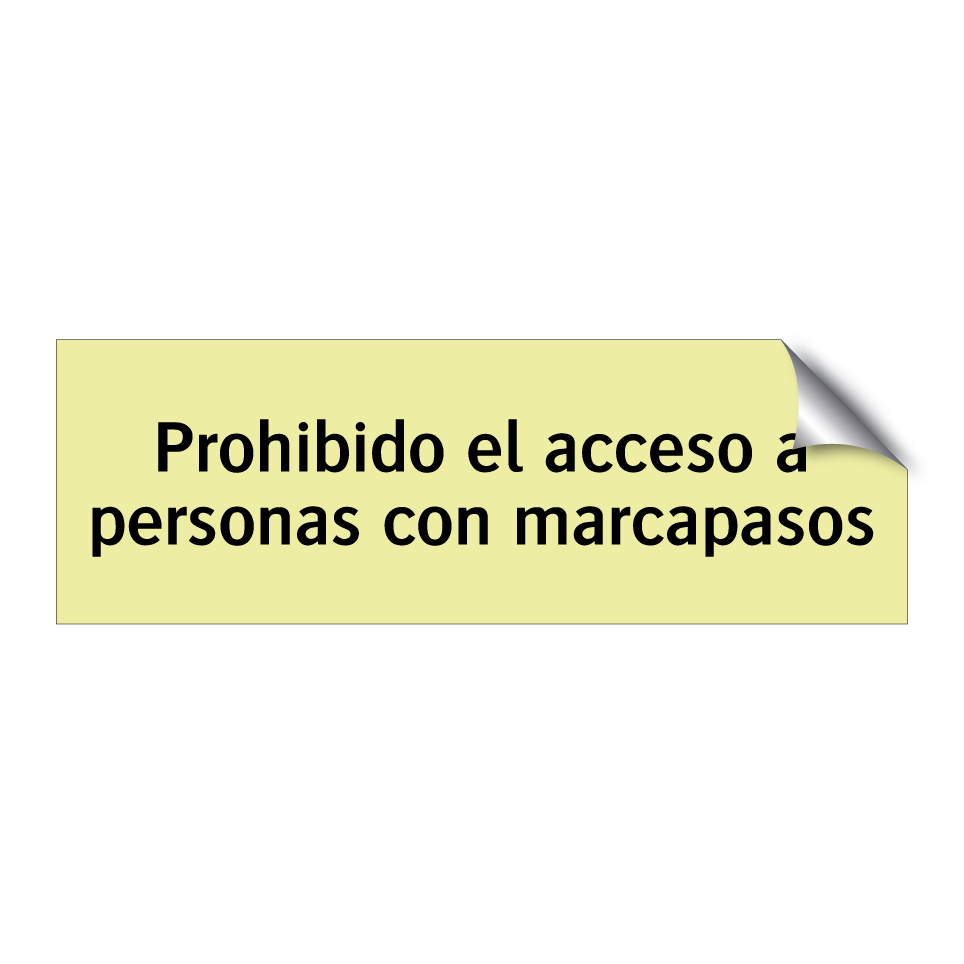 Prohibido el acceso a personas con marcapasos