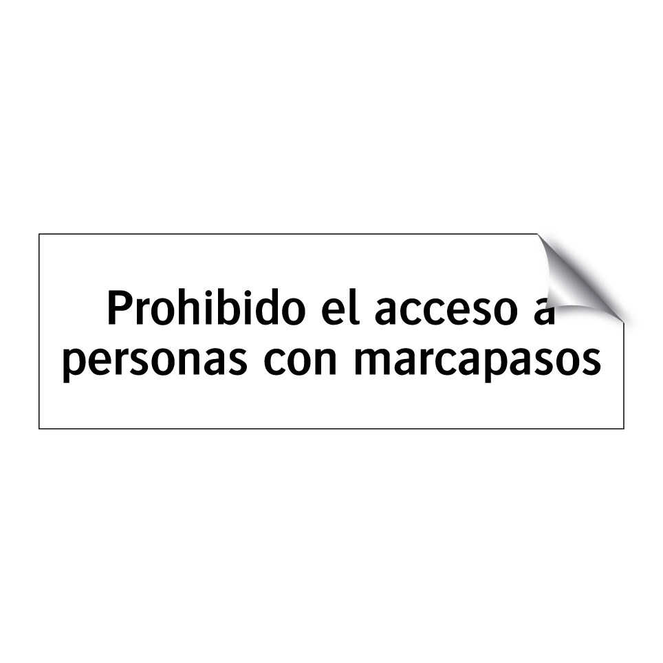 Prohibido el acceso a personas con marcapasos