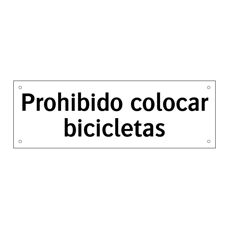 Prohibido colocar bicicletas
