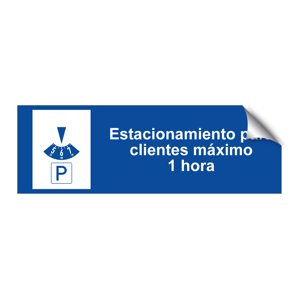 Estacionamiento para clientes máximo 1 hora