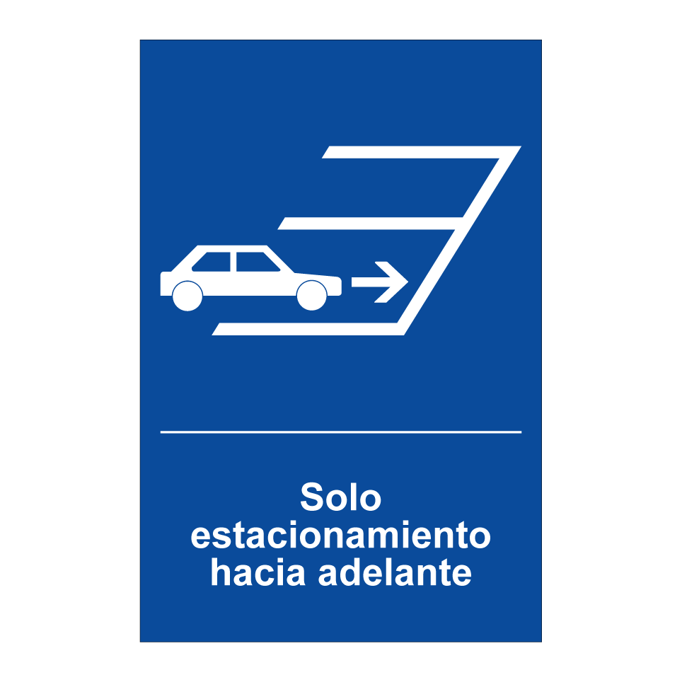 Solo estacionamiento hacia adelante