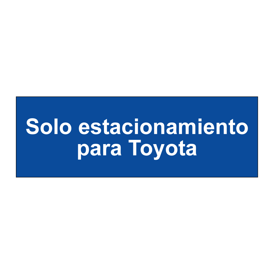 Solo estacionamiento para Toyota