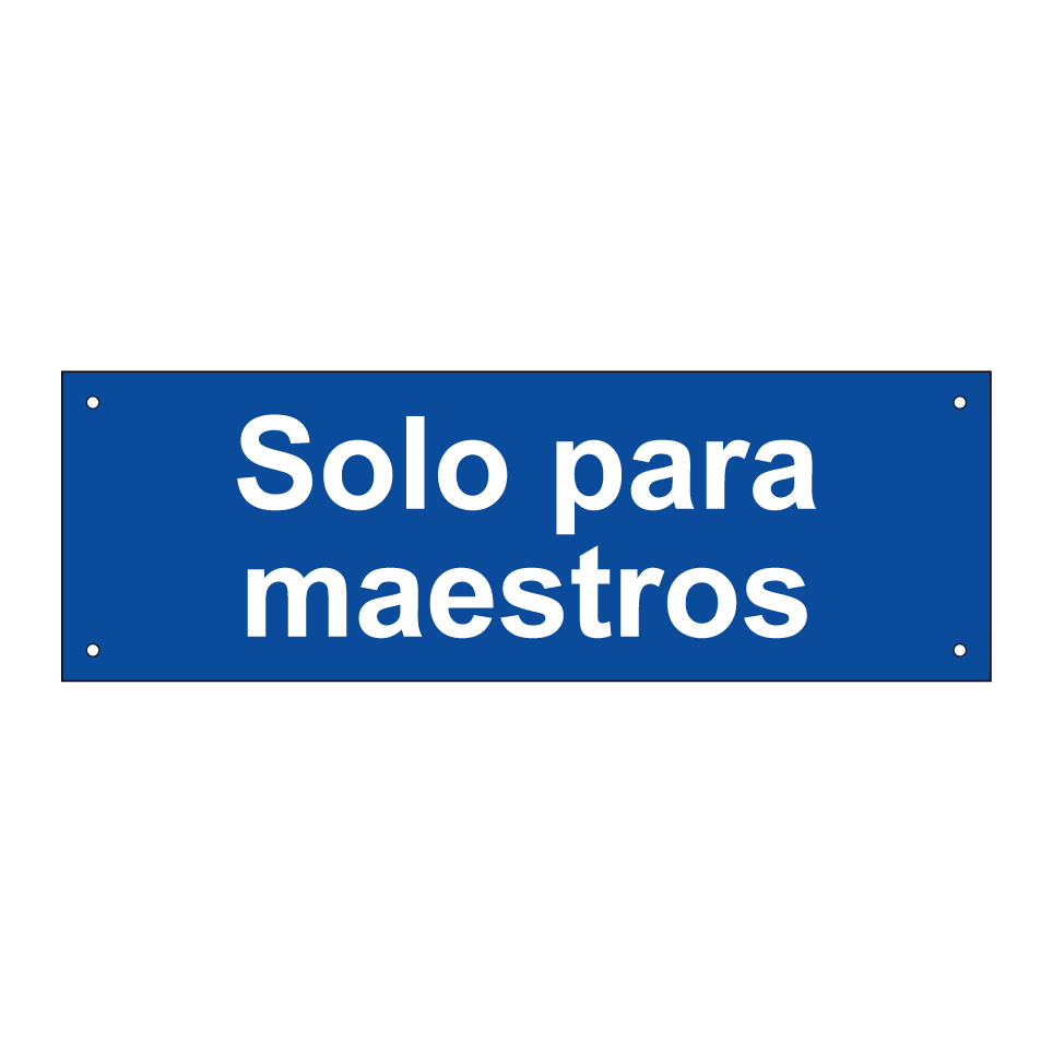 Solo para maestros