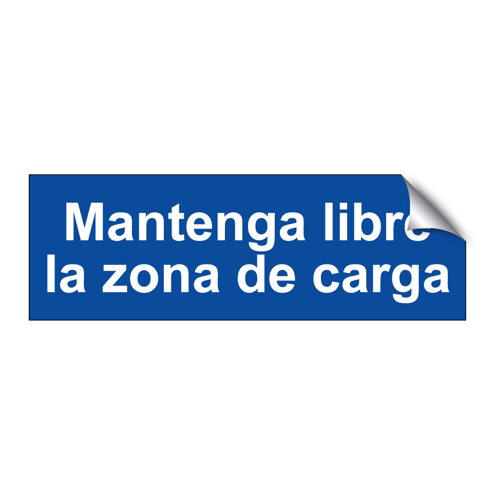 Mantenga libre la zona de carga