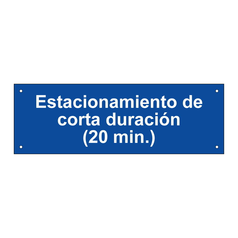 Estacionamiento de corta duración (20 min.)
