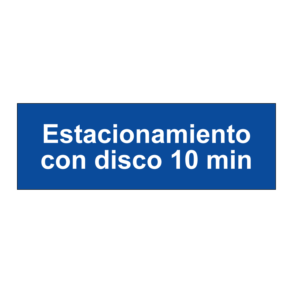 Estacionamiento con disco 10 min