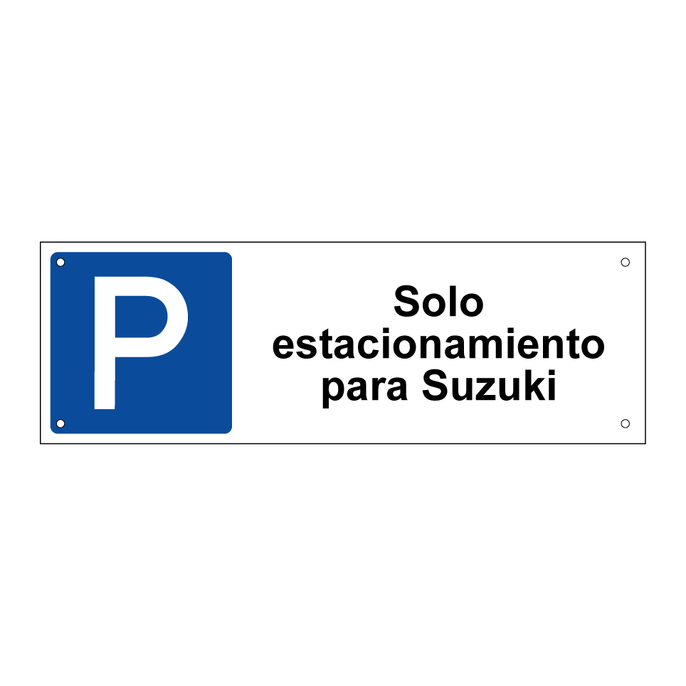 Solo estacionamiento para Suzuki
