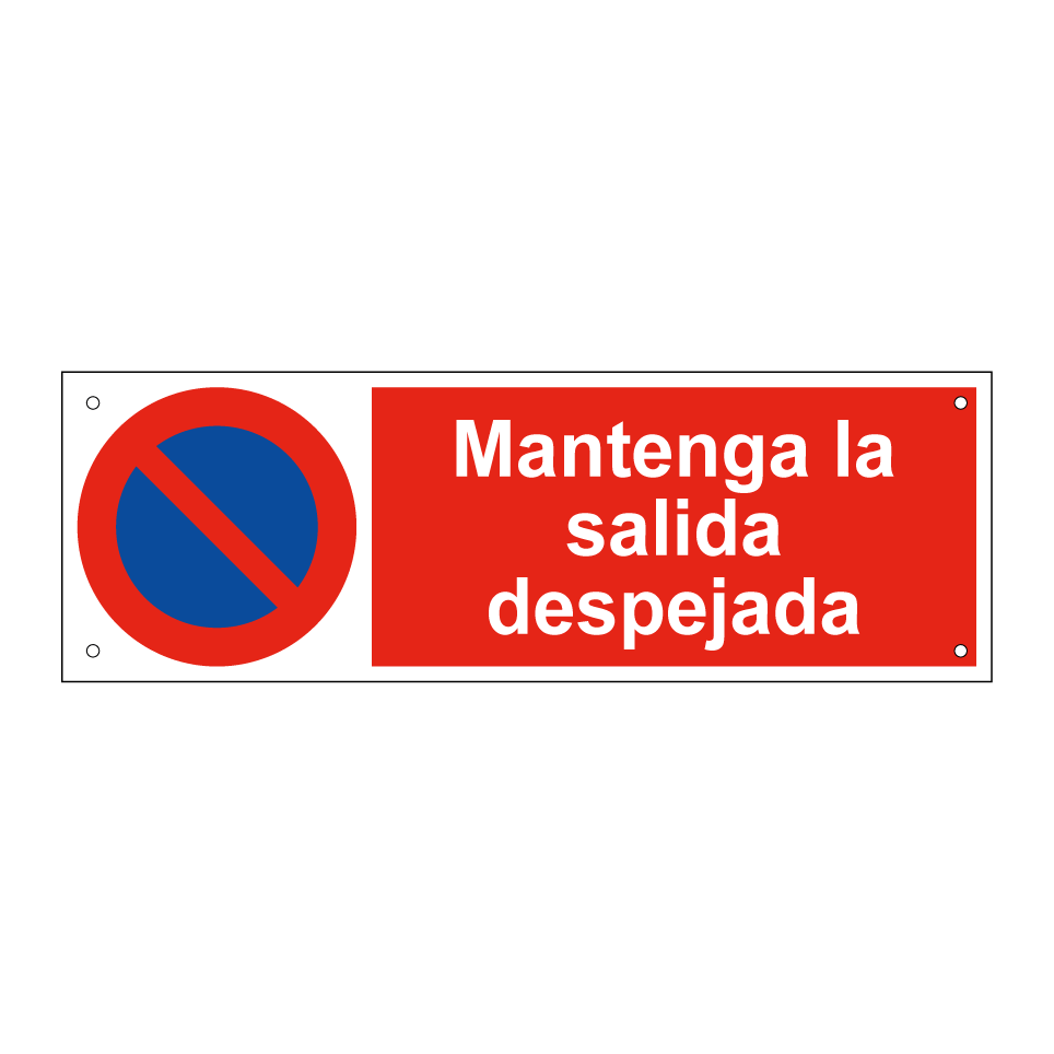 Mantenga la salida despejada