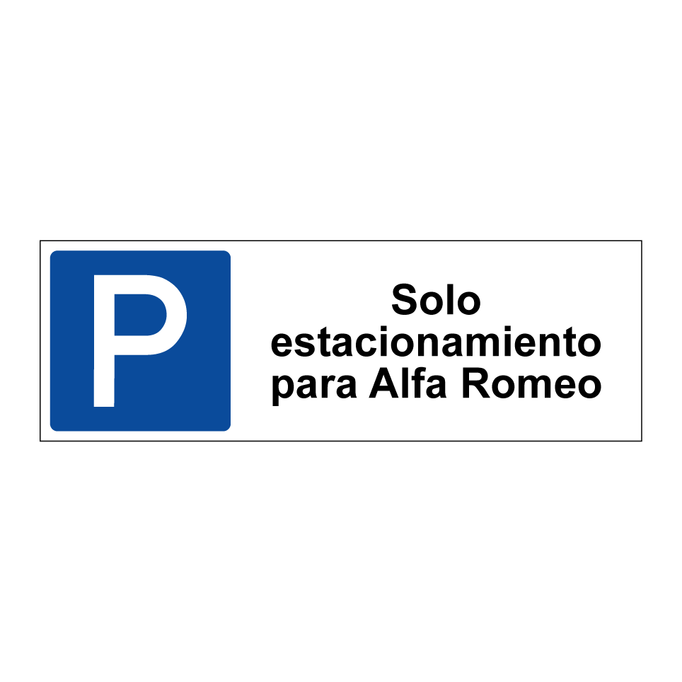 Solo estacionamiento para Alfa Romeo