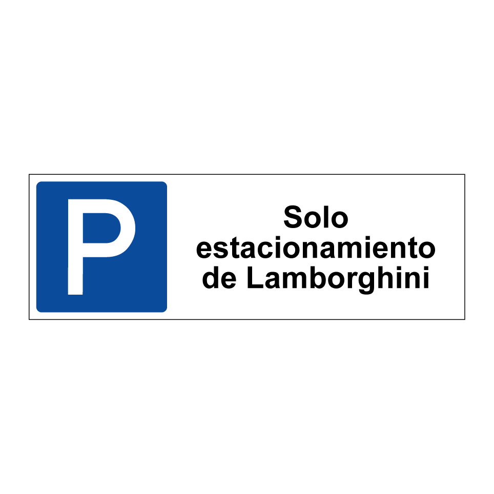 Solo estacionamiento de Lamborghini