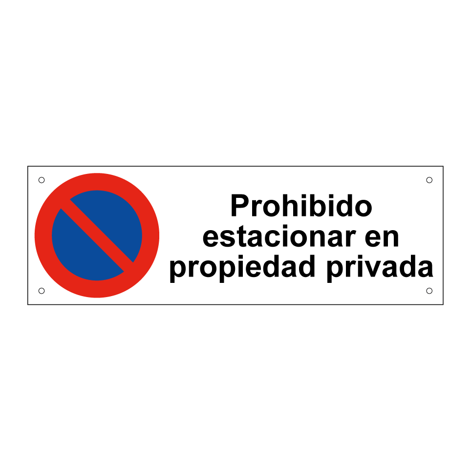 Prohibido estacionar en propiedad privada