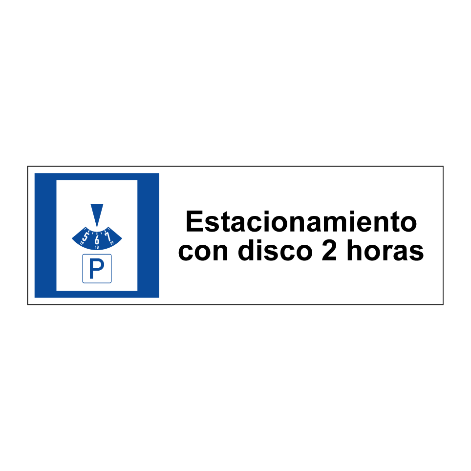 Estacionamiento con disco 2 horas