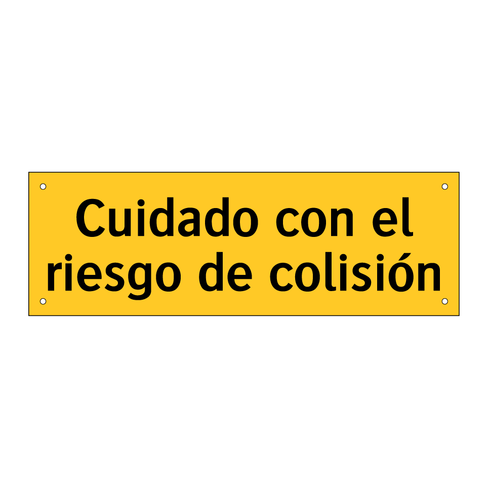 Cuidado con el riesgo de colisión