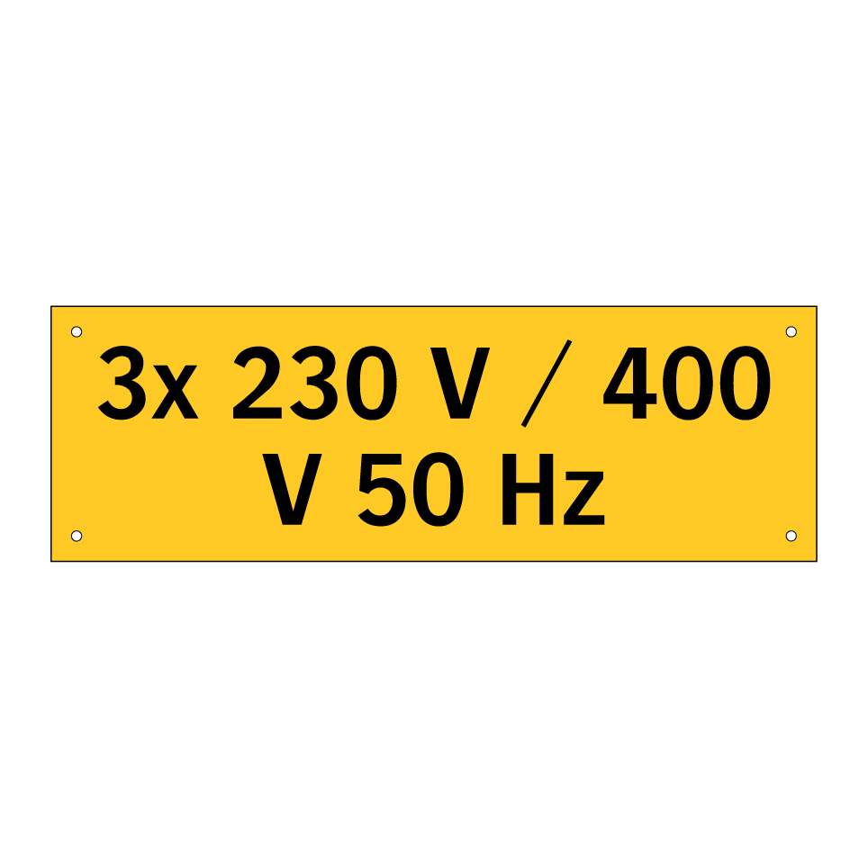 3x 230 V / 400 V 50 Hz