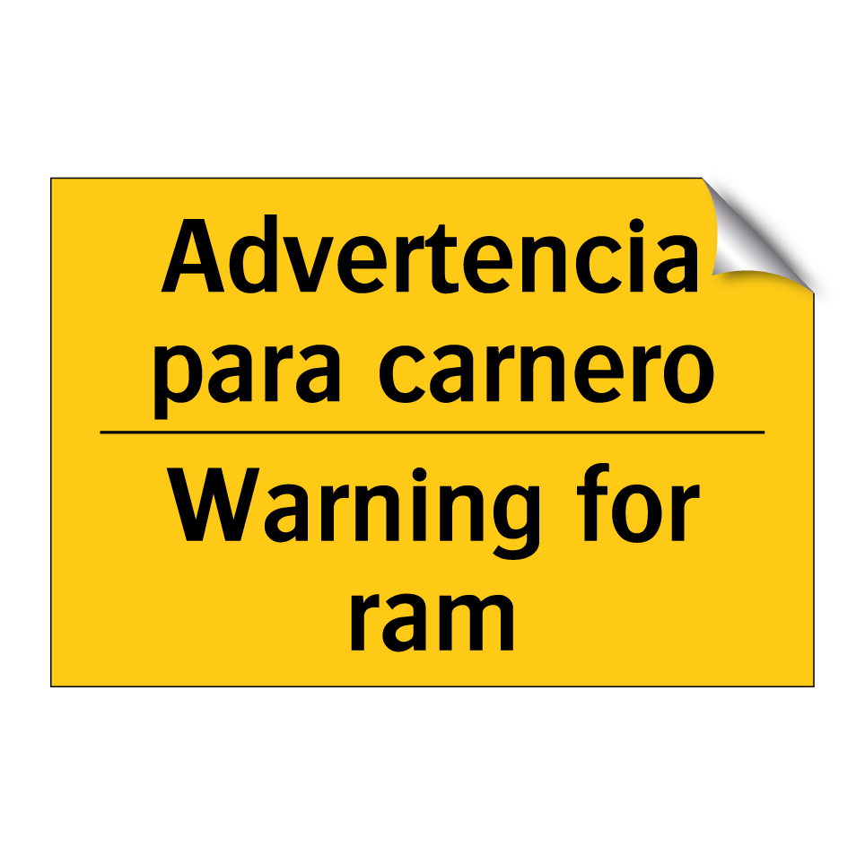 Advertencia para carnero - Warning for ram