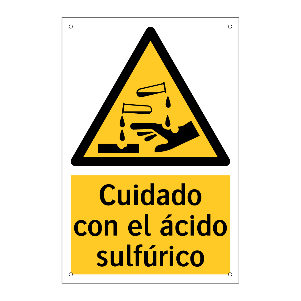 Cuidado con el ácido sulfúrico