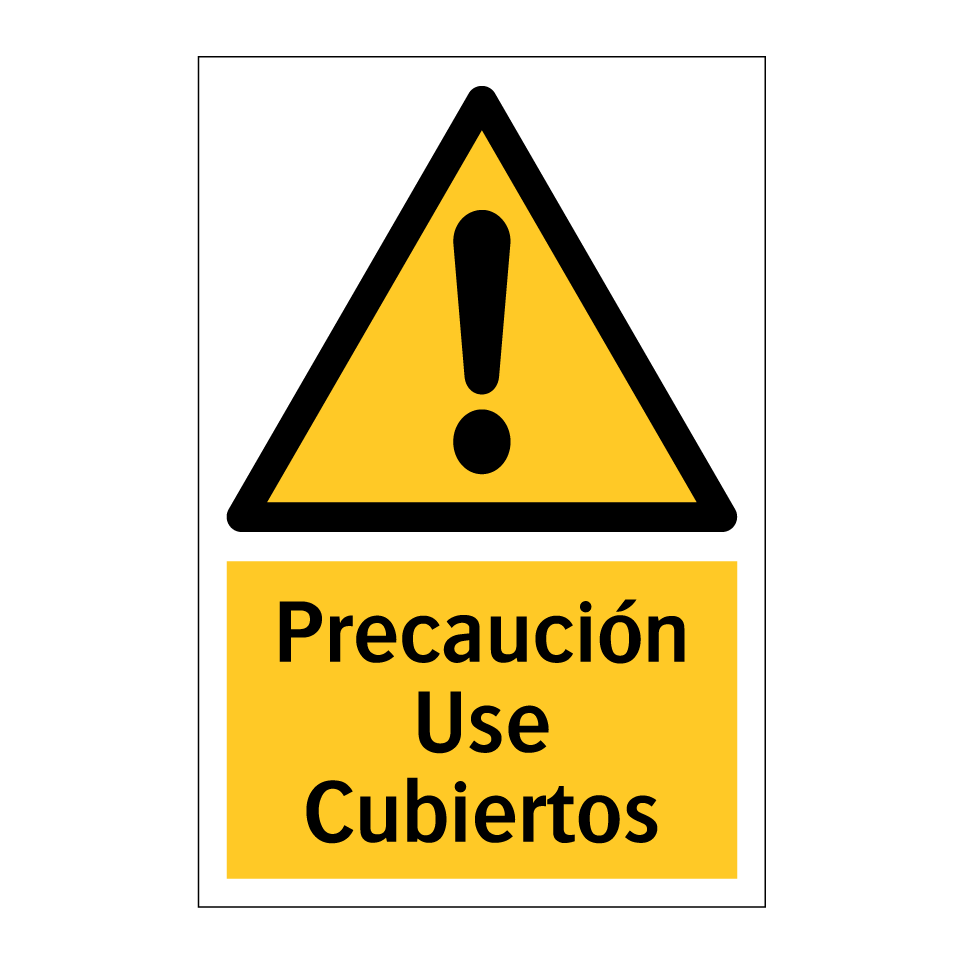 Precaución Use Cubiertos