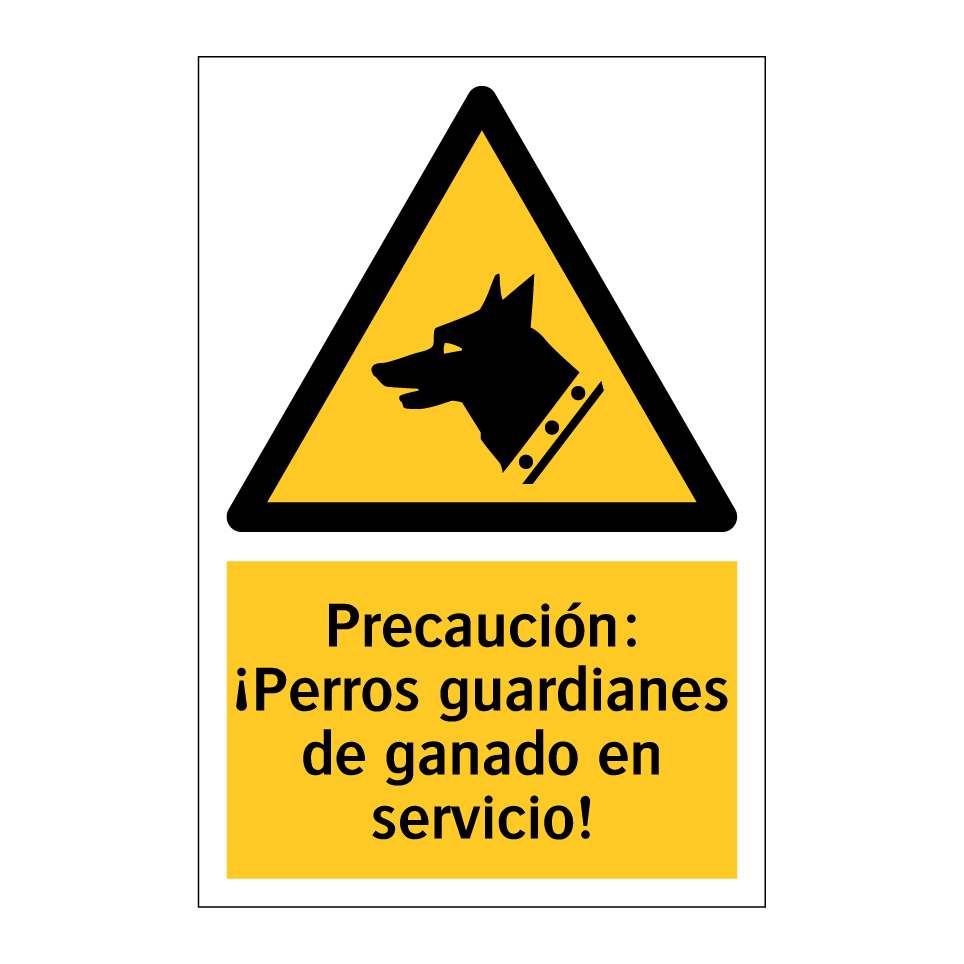 Precaución: ¡Perros guardianes de ganado en servicio!