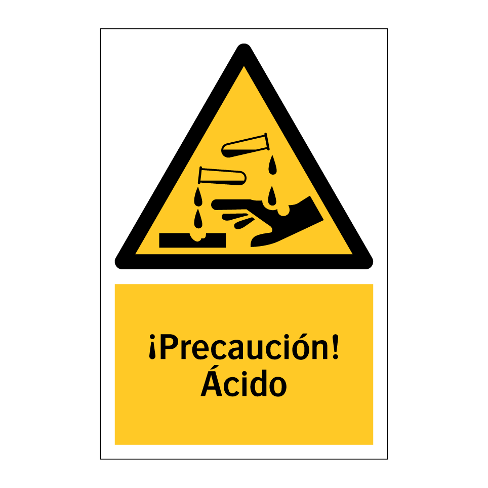 ¡Precaución! Ácido