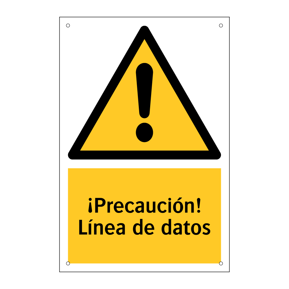 ¡Precaución! Línea de datos