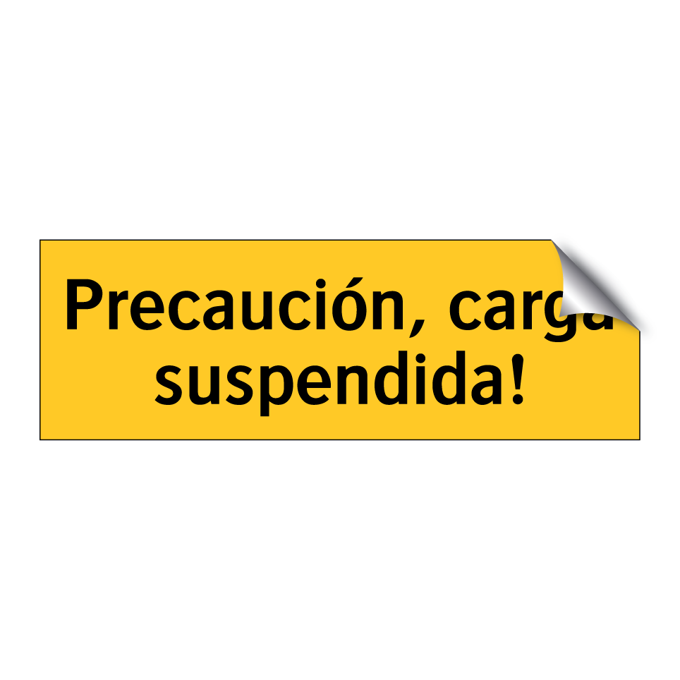 Precaución, carga suspendida!