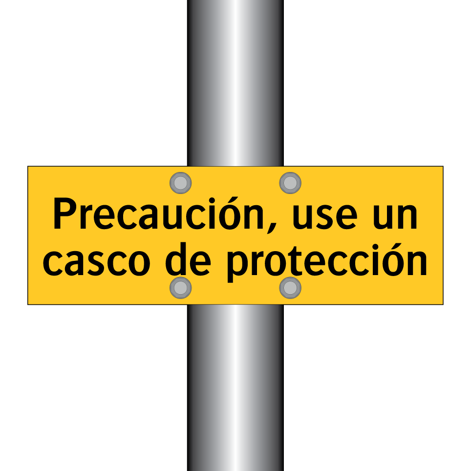 Precaución, use un casco de protección