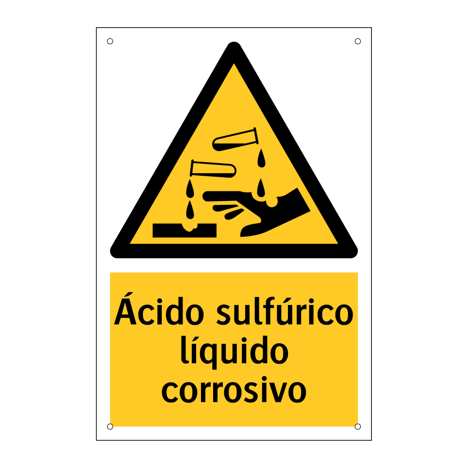 Ácido sulfúrico líquido corrosivo