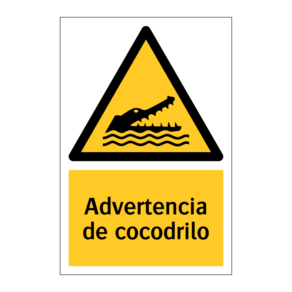 Advertencia de cocodrilo