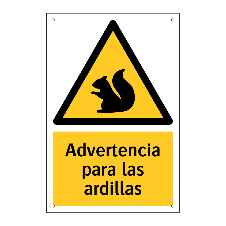 Advertencia para las ardillas