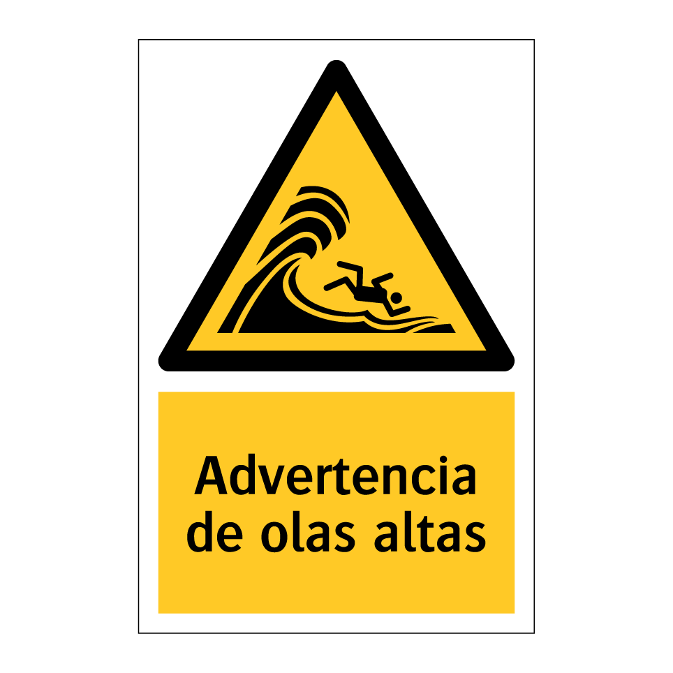 Advertencia de olas altas