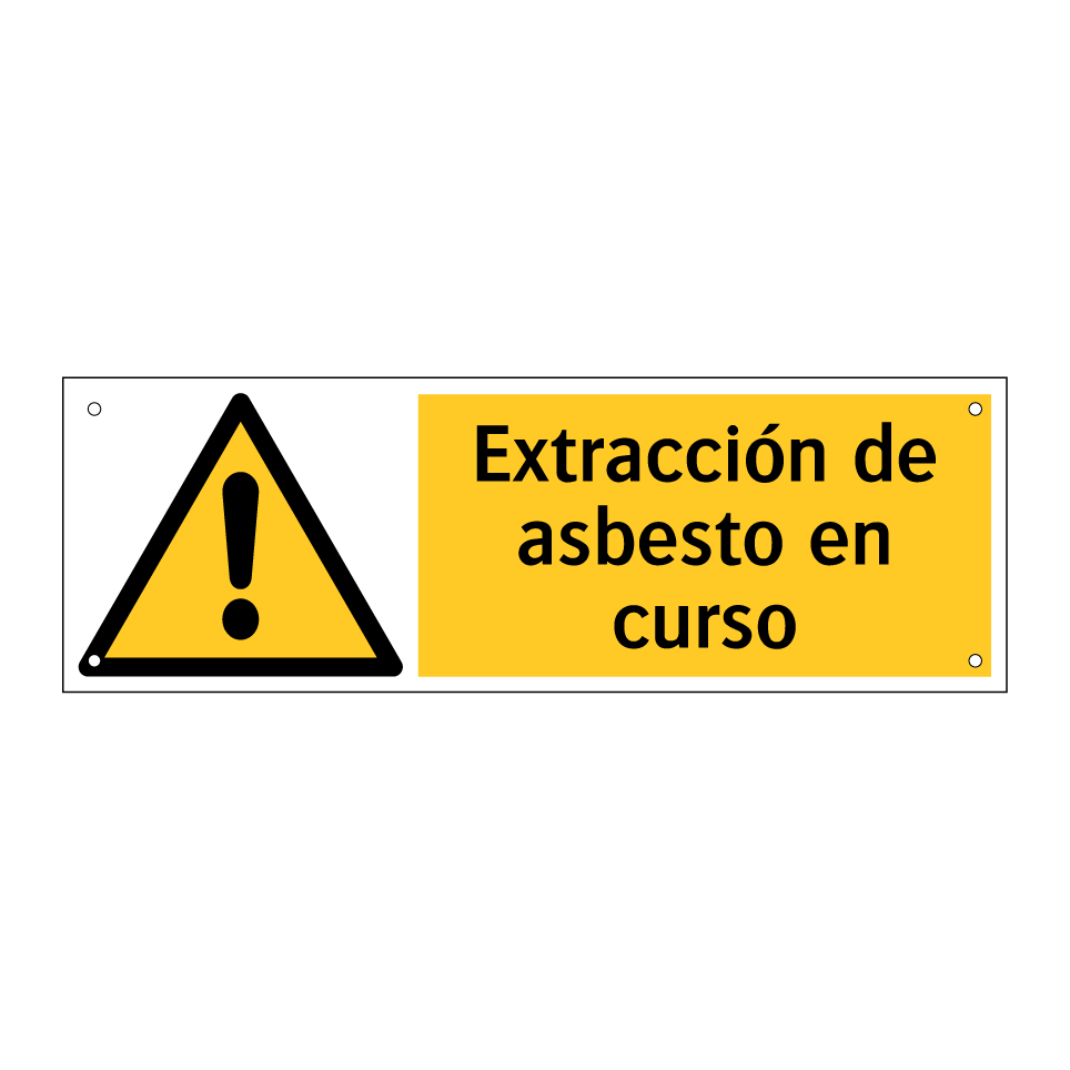 Extracción de asbesto en curso