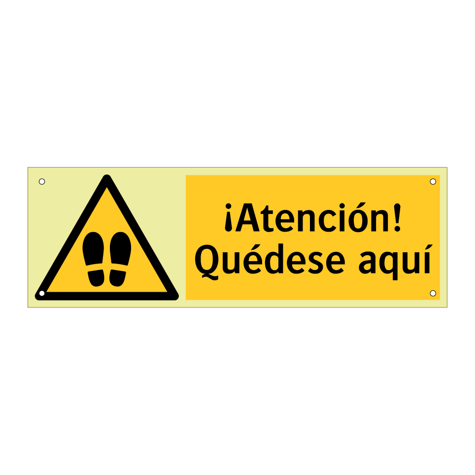 ¡Atención! Quédese aquí
