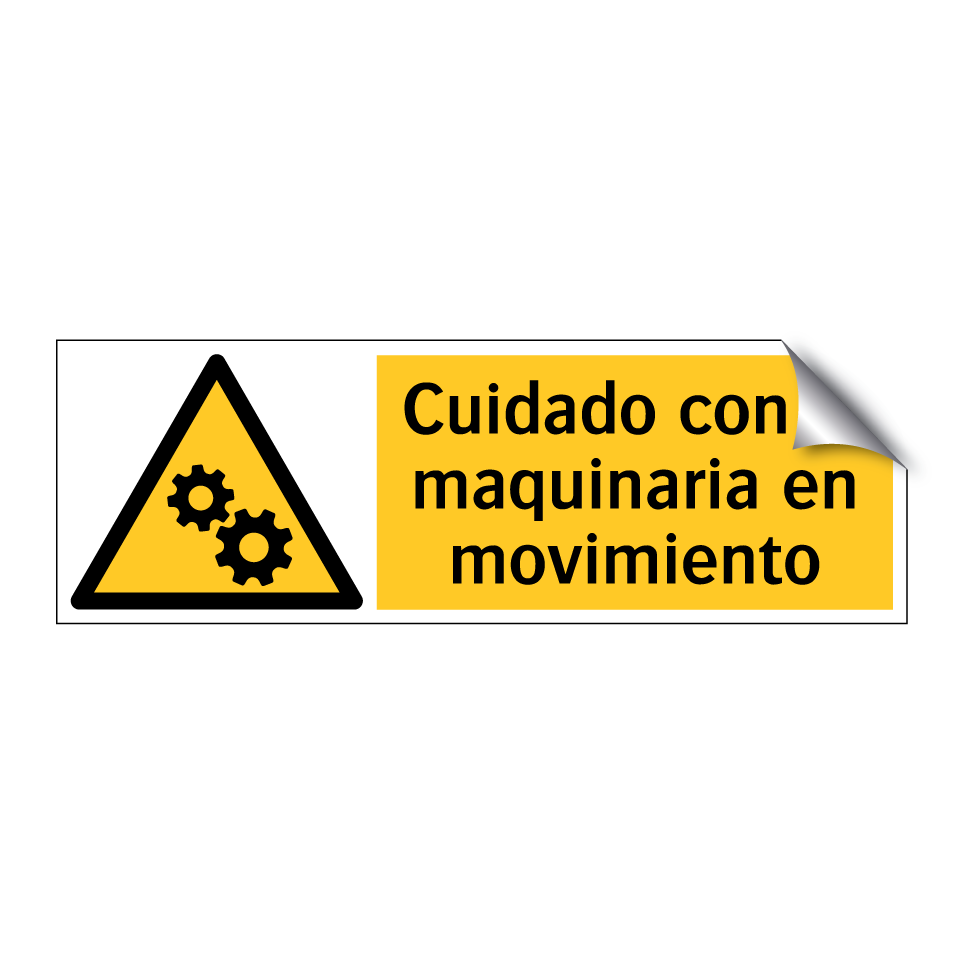 Cuidado con la maquinaria en movimiento