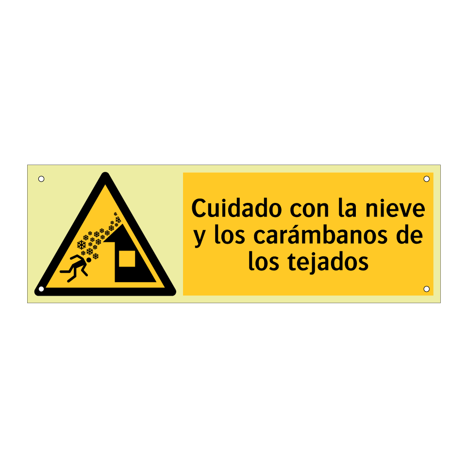 Cuidado con la nieve y los carámbanos de los tejados