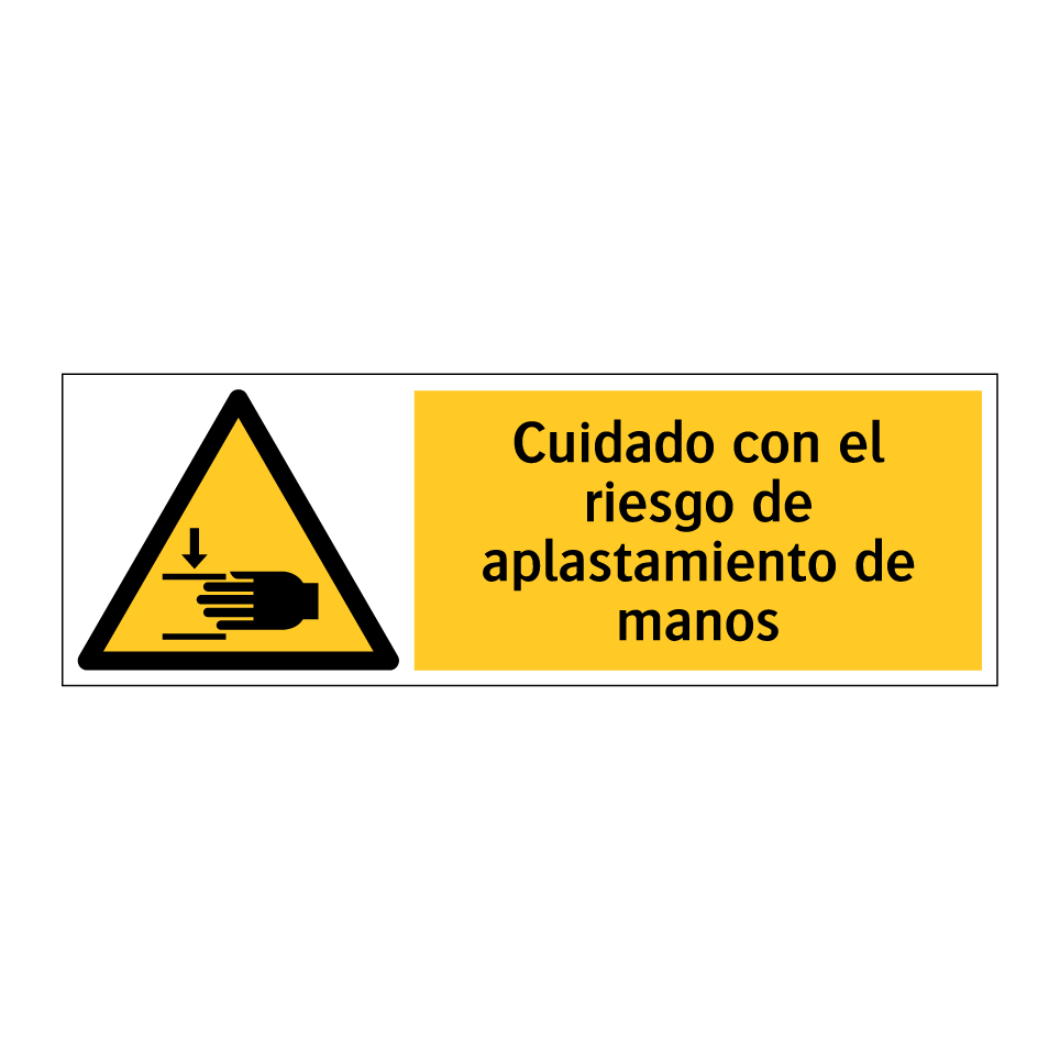 Cuidado con el riesgo de aplastamiento de manos