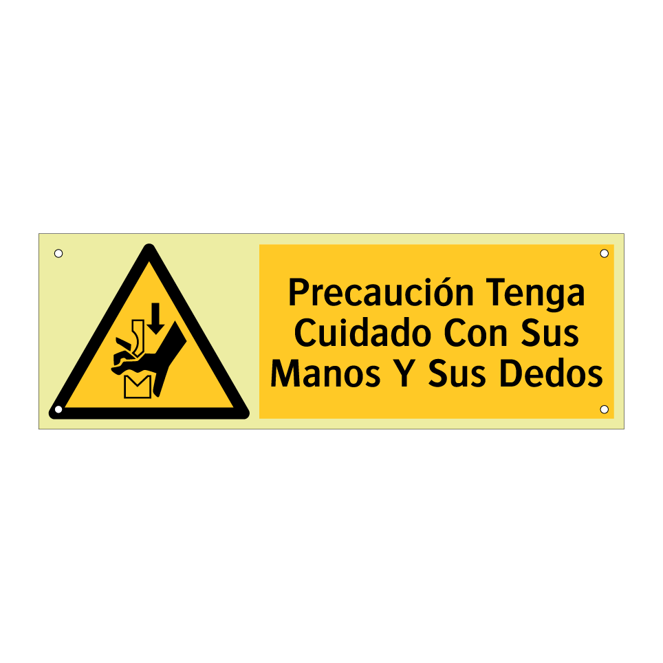 Precaución Tenga Cuidado Con Sus Manos Y Sus Dedos