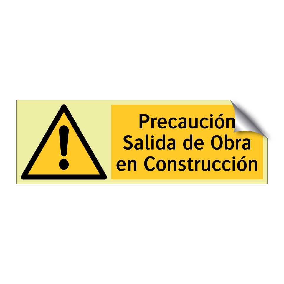 Precaución Salida de Obra en Construcción