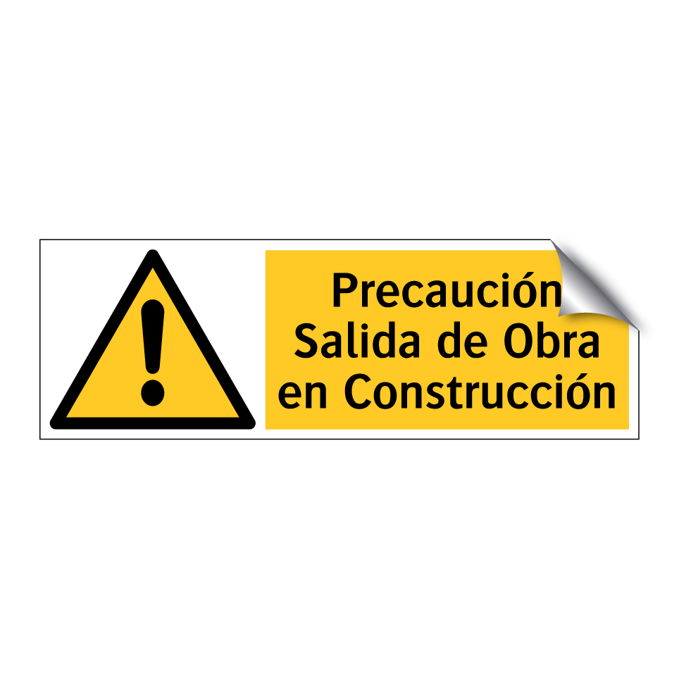 Precaución Salida de Obra en Construcción
