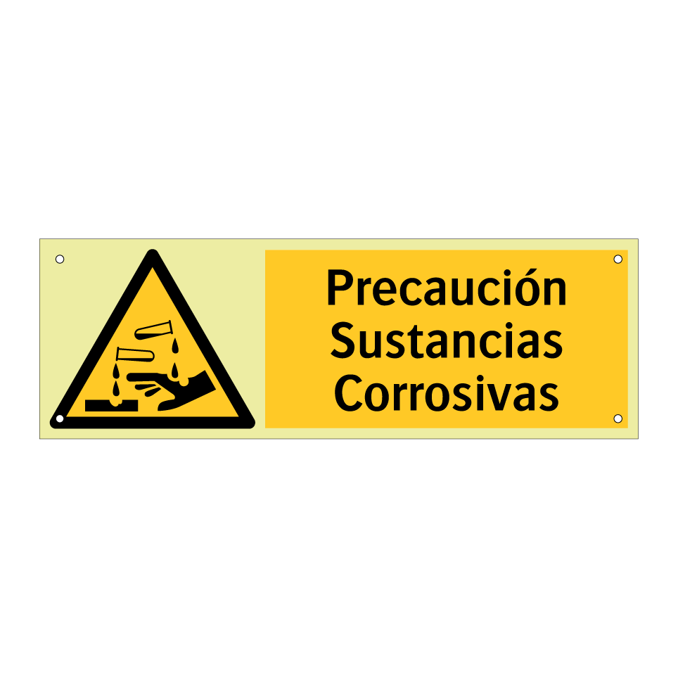 Precaución Sustancias Corrosivas