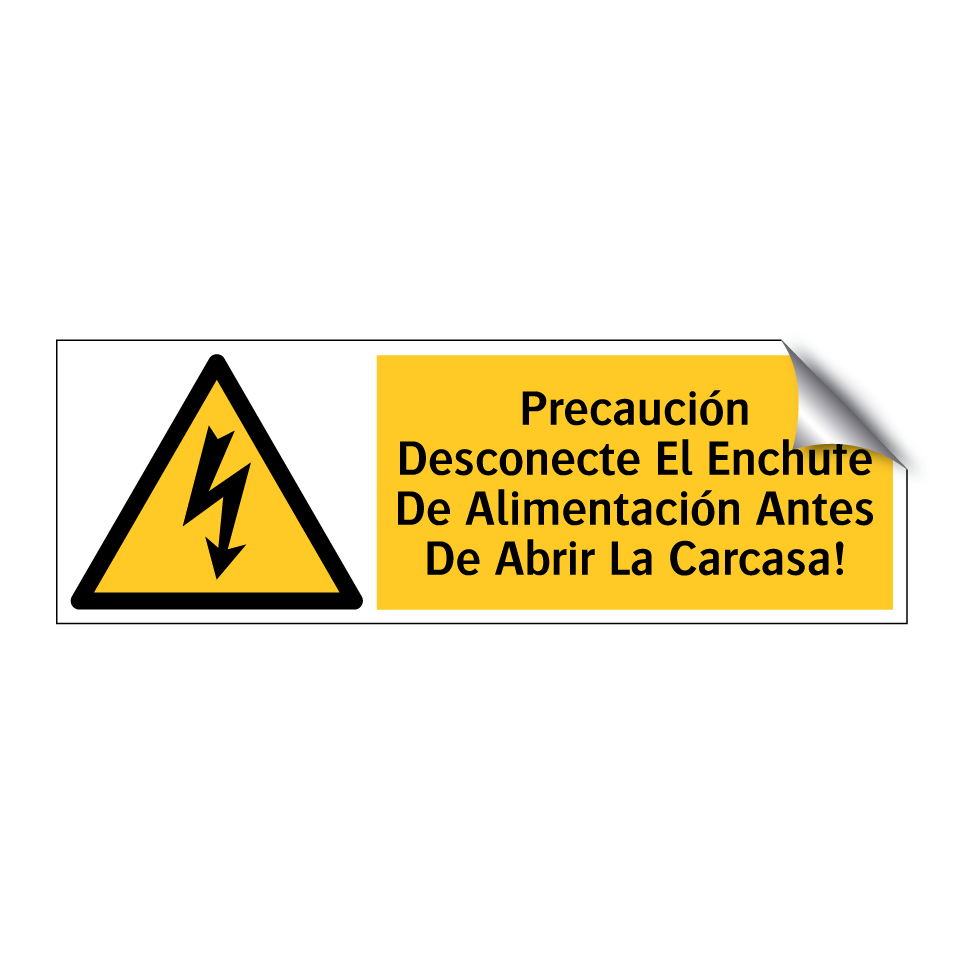 Precaución Desconecte El Enchufe De Alimentación Antes De Abrir La Carcasa!