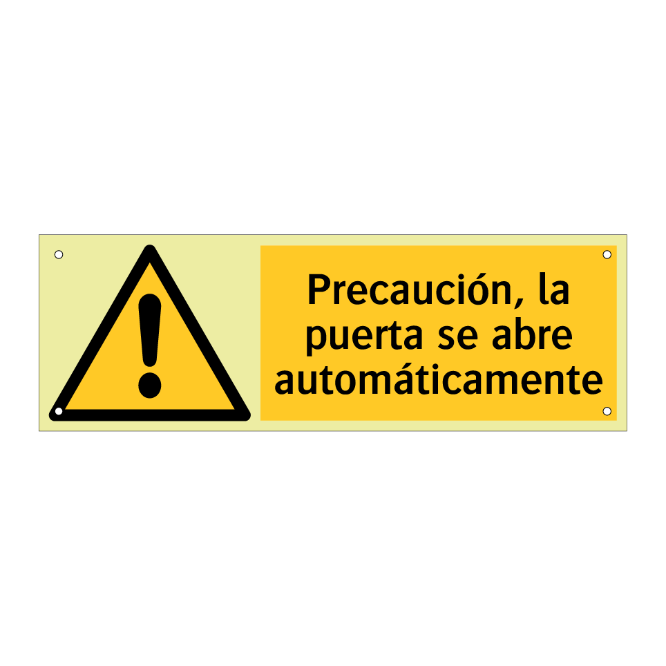 Precaución, la puerta se abre automáticamente