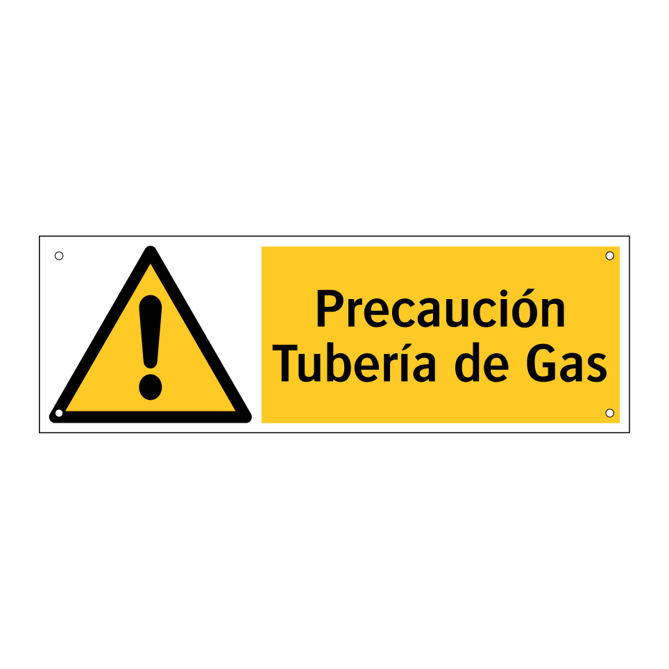 Precaución Tubería de Gas