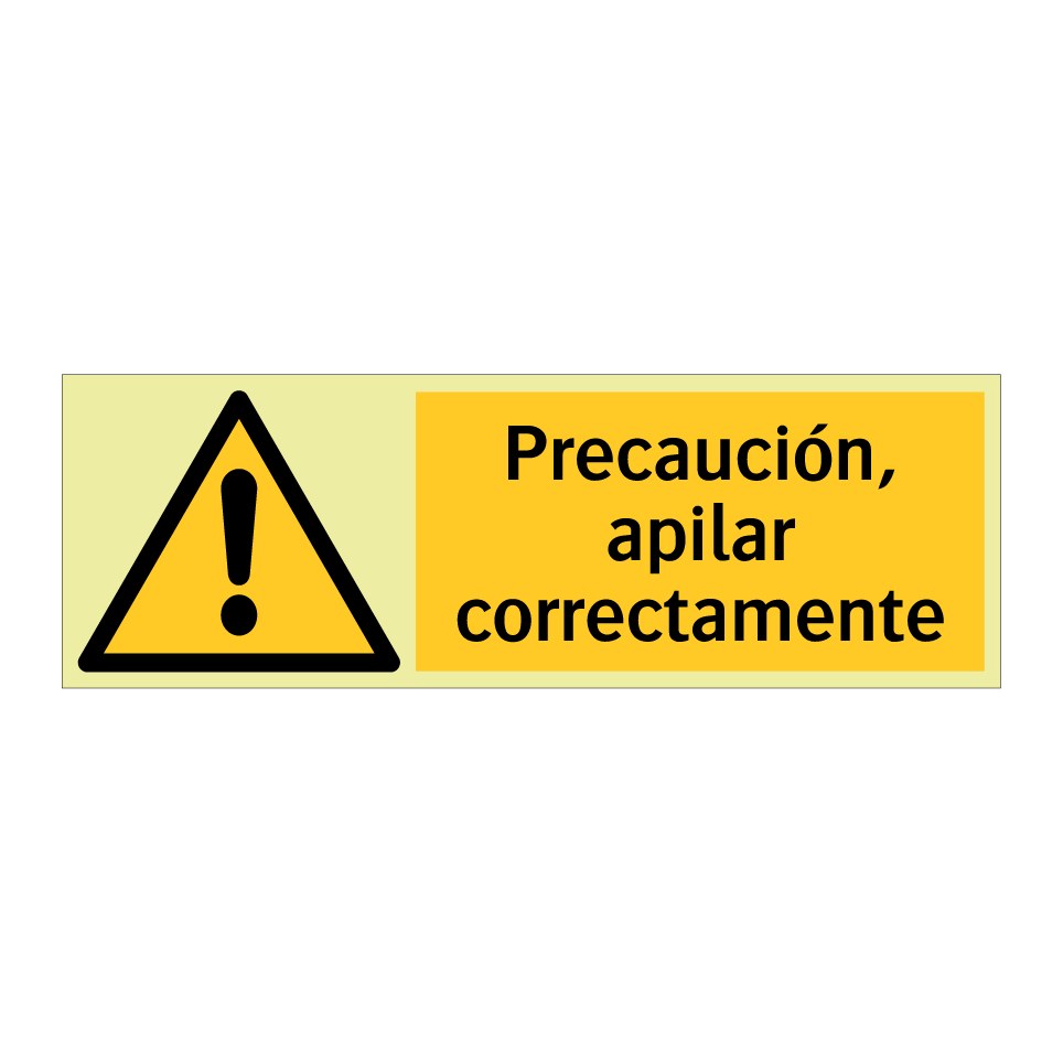Precaución, apilar correctamente