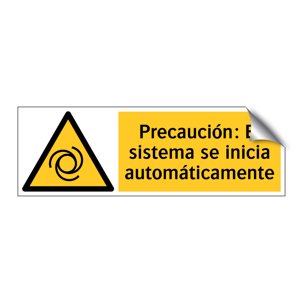 Precaución: El sistema se inicia automáticamente