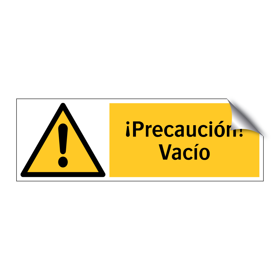 ¡Precaución! Vacío
