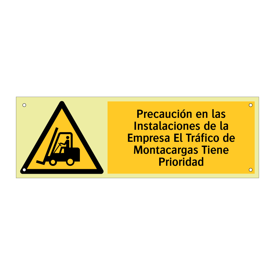 Precaución en las Instalaciones de la Empresa El Tráfico de Montacargas Tiene Prioridad