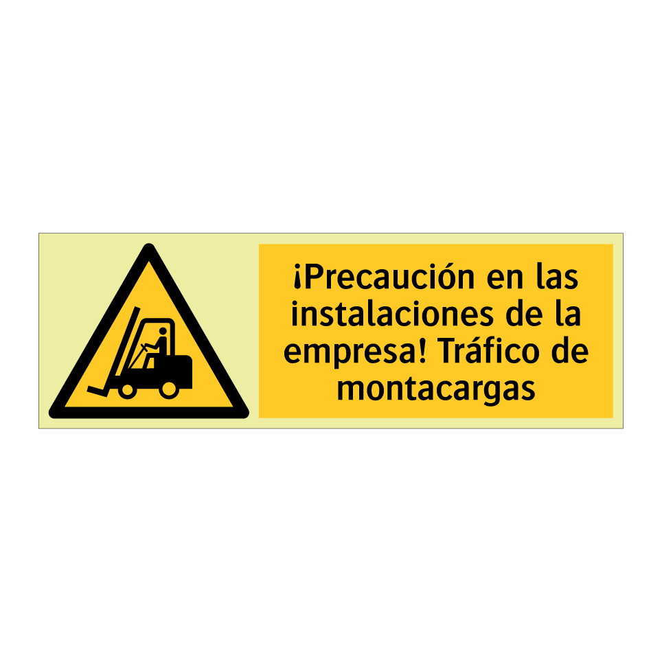 ¡Precaución en las instalaciones de la empresa! Tráfico de montacargas