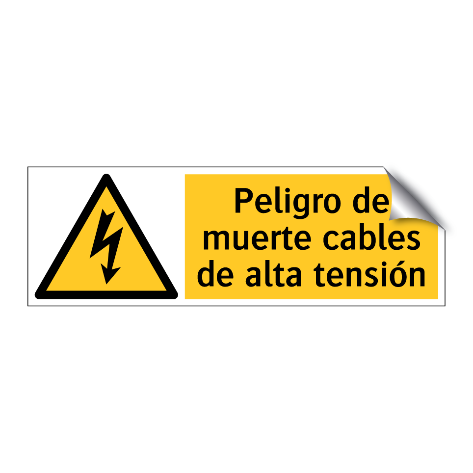 Peligro de muerte cables de alta tensión
