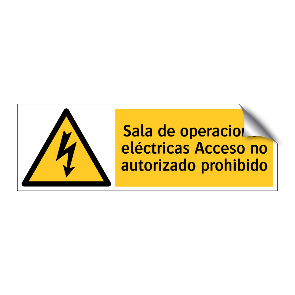 Sala de operaciones eléctricas Acceso no autorizado prohibido